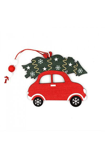 Gift Design Decorațiune din lemn - mașină cu copac verde