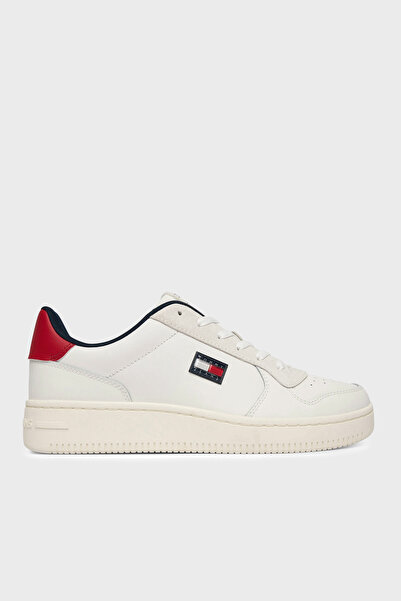 Tommy Jeans Deri Karışımlı Logolu Sneaker Ayakkabı Erkek AYAKKABI EM0EM01681 YBL
