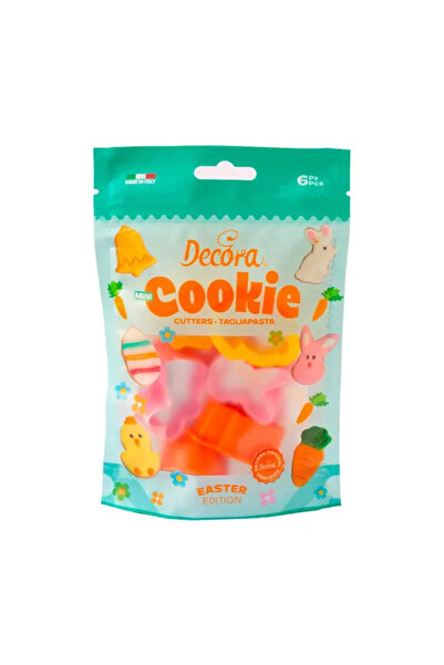 DECORA Σετ 6 μίνι κουπάτ μπισκότων για πασχαλινή διακόσμηση, με πασχαλινά σχέδια