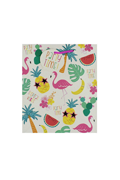 Eurowrap Χάρτινη Τσάντα Δώρου με Τροπικά Σχέδια L