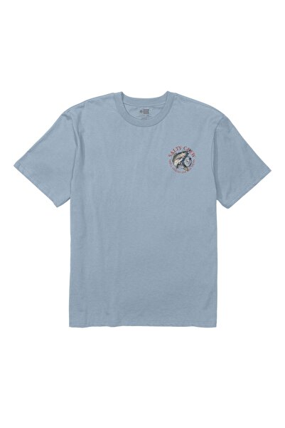 Salty Crew REEL FLY ΚΛΑΣΙΚΟ ΜΠΛΟΥΖΑΚΙ ΜΕ ΚΟΝΤΑ ΜΑΝΙΚΙΑ ΜΠΛΕ ΟΜΙΧΛΗ ΜΕΓΕΘΟΣ L