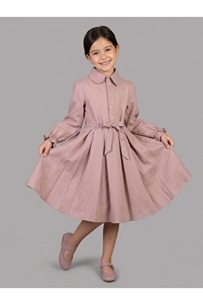 Cherrys Bebek Παιδικό φόρεμα με πιέτες και κουμπιά