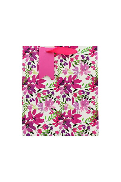 Eurowrap Χάρτινη Τσάντα Δώρου με Λουλούδια