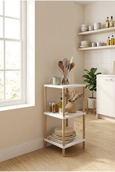 tridihome 3 Katlı Çok Amaçlı Sehpa Raflı Dekoratif Modern Organizer Stand Üni...