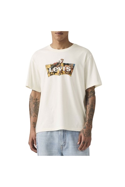 Levis Μπλουζάκι με άνετη εφαρμογή, Ταμπά/Καουμπόικο, Ασπρόμαυρο, FILL EGRET, XXL