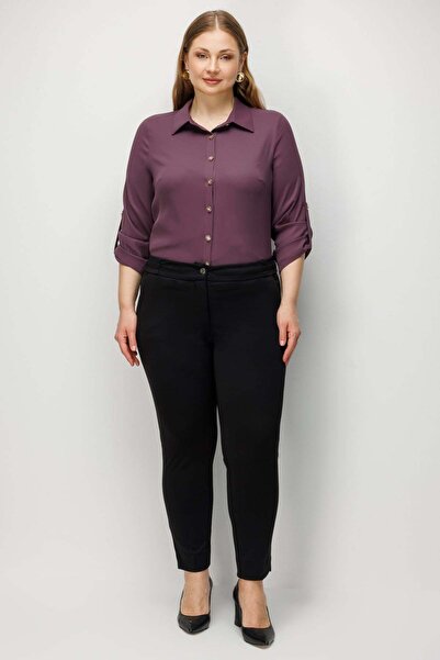 Ekol Παντελόνι με σχισμές στο πόδι και ελαστική μέση