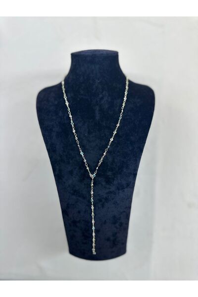 ByBest Beauty Stone Y Model Necklace Gold Color Stylish Elegant Women's Necklace