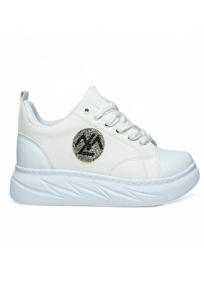 Bluefeet Mdl White Lace-Up Linen Women's Sneakers