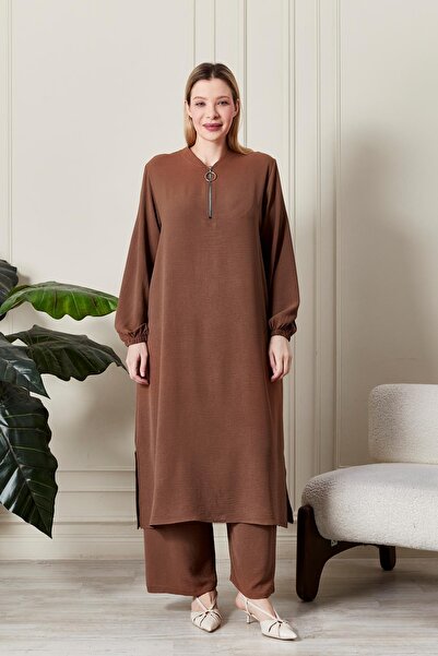 Ferace Γυναικείο Σετ 2 τεμαχίων με φερμουάρ Ayrobin σε μεγάλο μέγεθος