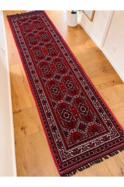 Zeora Home Afgan Desenli Makine Dokuma Kilim Etnik Otantik Anadolu Saçaklı Ko...