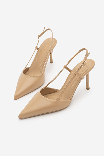 Marjin Γυναικεία παπούτσια στιλέτο με μυτερή μύτη, ανοιχτή πλάτη, λουράκι στο...