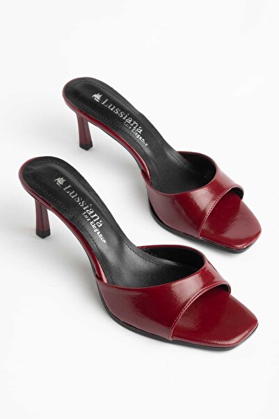 Moda Hanım Sandale ultra-confortabile pentru femei, din piele lacuită bordeau...