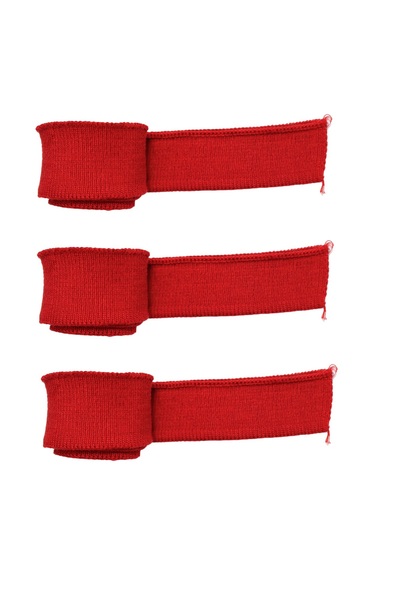 U5 FASHION Tişörtler İçin Yaka Ribanası 3 Adet Triko Yaka Bandı Kırmızı Geniş...