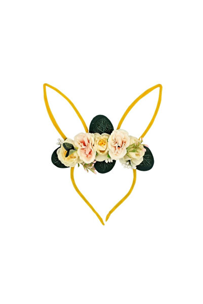 Gift Design Κίτρινη σαλιάρα Ζούκι με λουλούδια