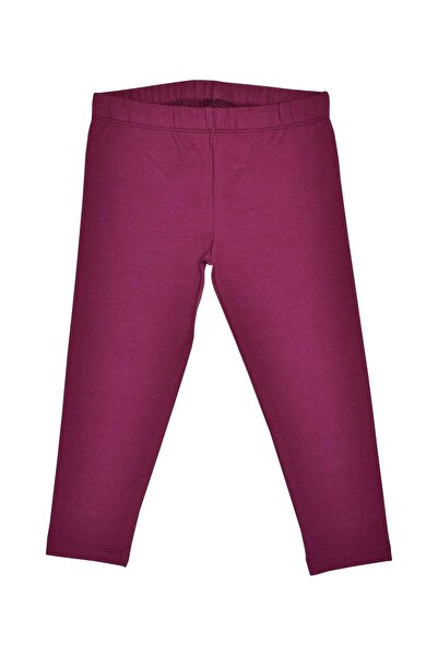 OrganicKid Basic Kız Çocuk Uzun Bordo Tayt