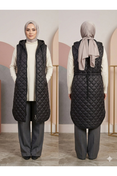 Butik İp detaylı kapitone yelek