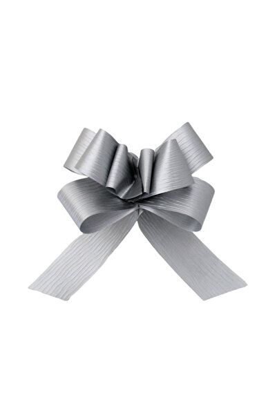 Gift Design Flower Bow with Self-Setting, Silver Color