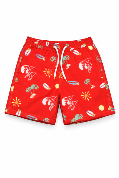 Beniizle Σορτς θαλάσσης για αγόρια με σχέδια
