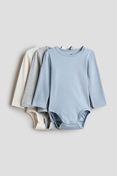 H&M 3-pack ribbed bodysuits