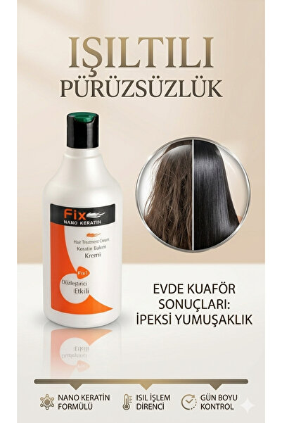 Fix Nano Keratin 500-ml Professional - Isı ile Aktive Olan Pürüzsüzleştirici ...