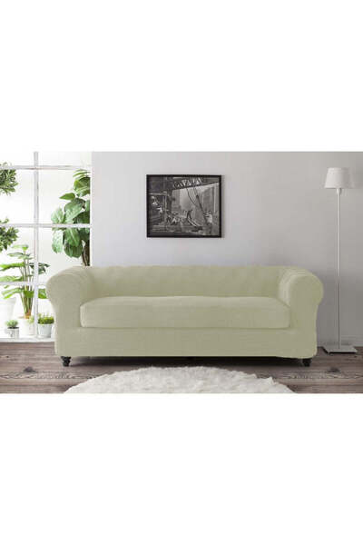 Sofazip Husă canapea chesterfield Patternfit, culoare ivory Fotoliu Chesterfi...