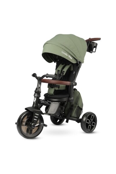 QPLAY Tricicleta multifunctionala pliabila Comfo Max, cu scaun rotativ 360, p...