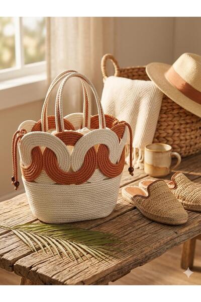 Rora Καλοκαιρινή Σχεδιαστική Γυναικεία Τσάντα Χειρός & Ώμου - Πλεκτή Τσάντα α...