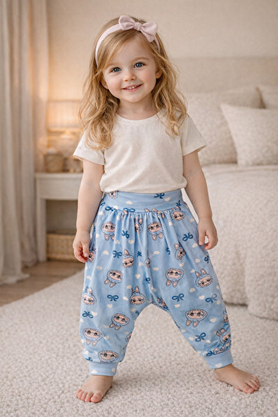 SANTRALBEBE Κοριτσίστικο πολύχρωμο σάλβαρ με στάμπα