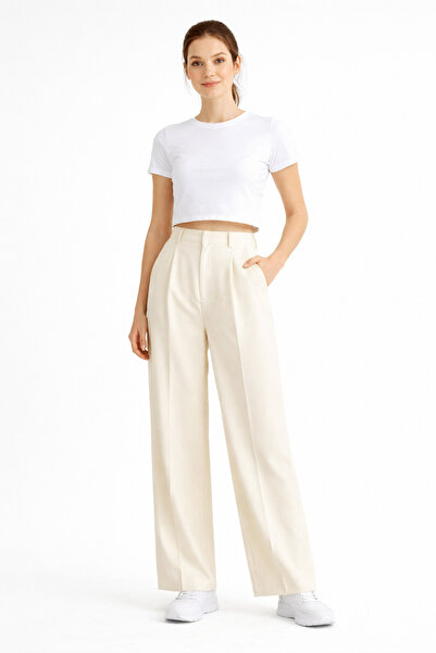 WE AND ME φαρδύ μπατζάκι Παντελόνι με ψηλόμεσο παλάζο με φαρδύ πόδι