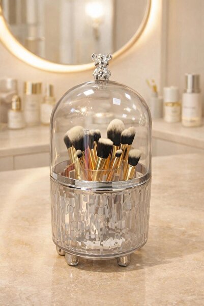 Mayaglory 360 Περιστρεφόμενος Οργανωτής Μακιγιάζ με Βάση, Διαφανές Κάλυμμα κα...