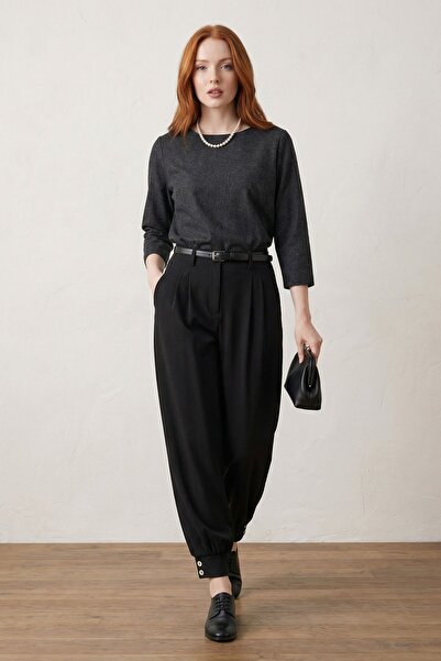 Hiccup My Fashion Belted Buttoned Leg Pants