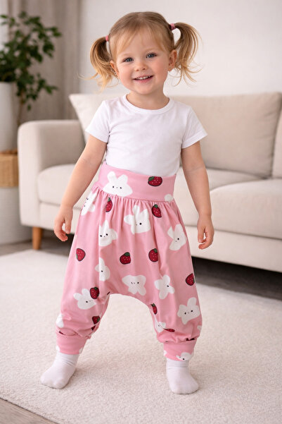 SANTRALBEBE Κοριτσίστικο πολύχρωμο σαλβάρι με στάμπα