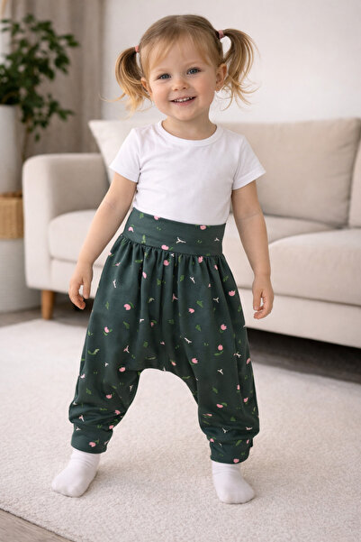 SANTRALBEBE Κοριτσίστικο πολύχρωμο σαλβάρι με στάμπα