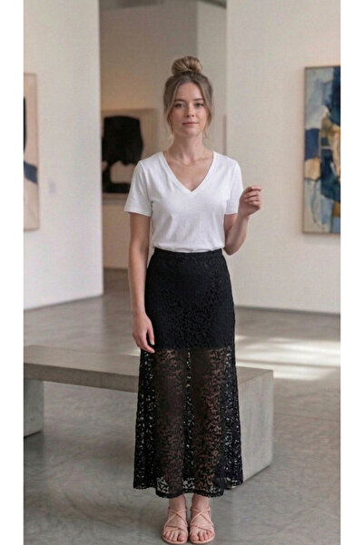 COMS'S Lace Long Skirt
