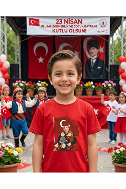 LORVEX Μπλουζάκι με στάμπα από βαμβάκι με θέμα την 23η Απριλίου, Unisex για π...