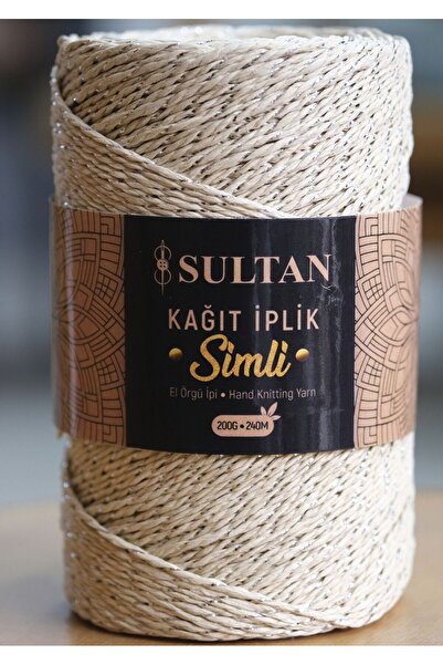 Sultan SİMLİ KAĞIT İP ÇANTA ÖRGÜ İPİ 145 / 2 ADET