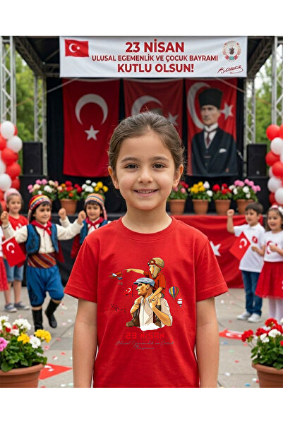 LORVEX Μπλουζάκι με στάμπα από βαμβάκι με θέμα την 23η Απριλίου, Unisex για π...