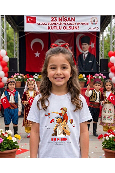 LORVEX Μπλουζάκι με στάμπα από βαμβάκι με θέμα την 23η Απριλίου, Unisex για π...