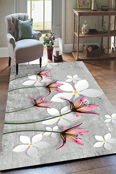Yürük Home Softtec Yumuşak Dokulu Dijital Baskılı YRK113 MODELİ Lastikli Halı...