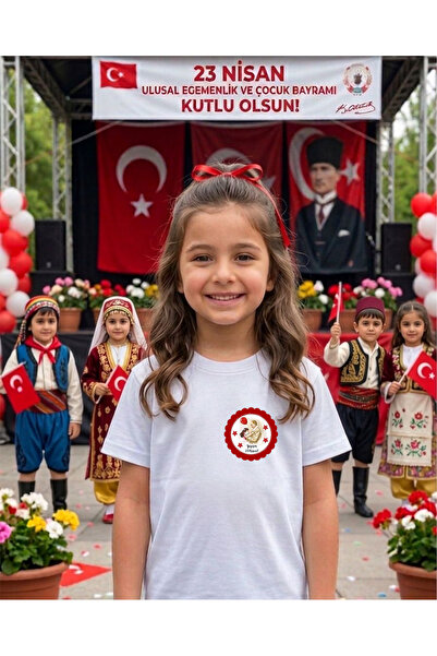 LORVEX Μπλουζάκι με στάμπα 23 Απριλίου, βαμβακερό, Unisex για παιδιά και ενήλ...