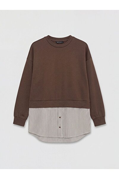 LC Waikiki LCW Modest Πουκάμισο με Λεπτομέρειες Γυναικείο Φούτερ Τουνίκ