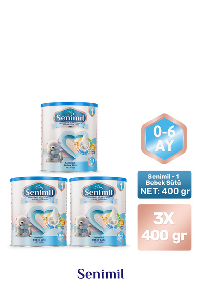 Senimil-1 Bebek Sütü 400 Gr (0-6 AY) 3 Lü Avantaj Paketi