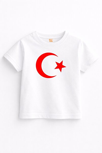 Rabona Fashion Little Hero – Children's T-Shirt with Turkish Flag Print