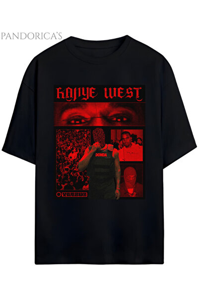 Grafftee Clothing Pandorica's Kanye West Tasarımı Baskılı Yazılı Unisex Pamuk...