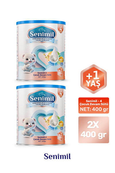 SENİMİL Senimil-4 Çocuk Devam Sütü 400 Gr (+1 YAŞ) 2 Li Avantaj Paketi