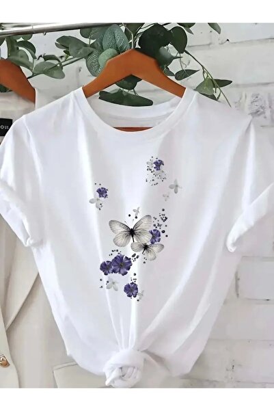 oneagılyazı Μπλουζάκι με στάμπα. Κοντομάνικο καλοκαιρινό & ανοιξιάτικο casual...