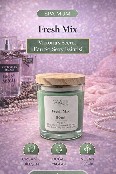 VB VIOLA BEAUTY Natural Spa Candle Cream - Naturel Mum Masaj & El Bakım Kremi...