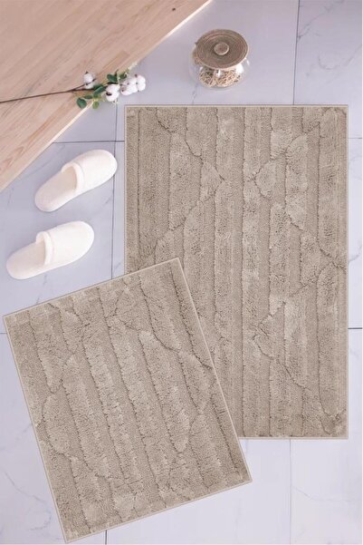 Çeyiz Diyarı Σετ Χαλάκια Lena 2 τεμαχίων Cappucino