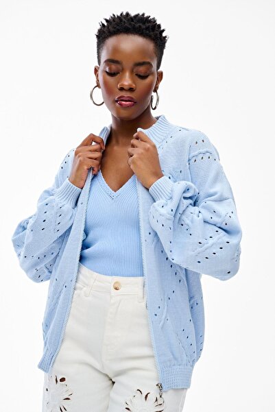 Blue Shadow Cardigan de damă Blash Albastru deschis 36/38