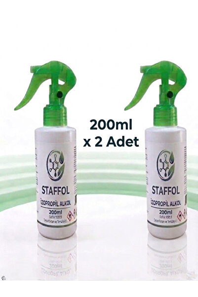 STAFFOL 200ML x 2 ADET SAF IZOPROPIL IPA TEMİZLİK SOLVENTİ DEZENFEKTAN